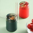 thumbnail image 2 of Pop-Up Automatic Toothpick Dispenser, Household Living Room Toothpicks Jar, Toothpick Storage Box, Pop Up Toothpick Dispenser, for Both Indoor And Outdoor Use (Dark green), 2 of 7
