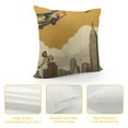 thumbnail image 4 of Nawypu  Luxurious Decorative Throw Pillow Covers Vintage Airplane Cartoon Style Biplane Tan White Fine Quality Living Room Pillowcases, 4 of 5