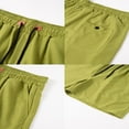 thumbnail image 5 of YLSDY Men's Athletic Shorts Loose-Fit Quick Dry Lightweight Running Workout Gym Casual Waffle Knit Shorts with Pockets Army Green S, 5 of 7