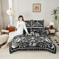 thumbnail image 4 of Homewish Boys Girls Gothic Castle 3 Pieces Queen Comforter Set,Chic Floral Flowers Ultra Soft Bedding Sets,Starry Sky Bedding Comforter Set Breathable,Microfiber Bedroom Decor,Reversible, 4 of 8