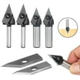 thumbnail image 5 of CNC Insert V-Groove Slotting Router Bit 45 Degree V Bit 1/4" 1/2" 6mm Shank Woodworking Chamfering 3D Engraving Milling Cutters, 5 of 9