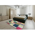 thumbnail image 4 of Ahgly Company Indoor Rectangle Contemporary Sage Green Patchwork Area Rugs, 2' x 4', 4 of 6