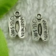 thumbnail image 2 of K-KED 400pcs tibet silver slipper charms 15X9mm B2614, 2 of 2