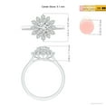 thumbnail image 5 of ANGARA Natural Classic Double Floral Halo Diamond Ring in 14K White Gold for Women (Size-5.1mm| Color-H| Clarity-SI2) | April Birthstone, Anniversary, Jewelry Gift for Women | Natural Diamond Ring, 5 of 10