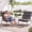 2 Piece-Grey, variant on OMNIBERG Outdoor Rocking Chair Set of 2 with Footrest, Oversized Papasan Rocker Indoor Outdoor Lounge Chair, Waterproof Comfy Cushion, Perfect for Patio, Porch, Garden, Living Room, Gray