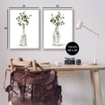 thumbnail image 3 of Eucalyptus Herbal Bouquet Arrangement Botanical & Floral Graphic Art Gray Framed Art Print Wall Art, Set of 2, 3 of 8