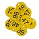 thumbnail image 4 of 100x etiqueta numerada portátil etiquetas de identificación de equipaje etiqueta de número para llaves de dormitorio de supermercado casi palabra amarilla+negra DYNWAVEMX Etiqueta de número, 4 of 5