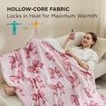thumbnail image 3 of Gentlesoft Bow Blanket for Couch Chair, Thick Warm Sherpa Throw Pink Room Decor for Christmas, Cozy Gifts for Women, Kids, Teen Girls, Toddler, Baby, Grandkids, Cute Fleece Blanket, 50"x60", 3 of 8