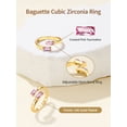 thumbnail image 5 of FindChic Gold Plated Rings for Women CZ October Birthstone Ring Adjustable Open Rings Wedding Engagement Stackable Bands Birthday Christmas Jewelry Gifts Her Wife Mom Stocking Stuffers Ideas, 5 of 8