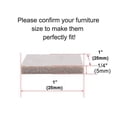thumbnail image 2 of Fulier 20pcs Square Self-stick Felt Furniture Pads 1 5/8" Floor Protector for Chair Legs Feet, 2 of 7