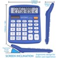 thumbnail image 3 of Calculadora CATIGA 12 dígitos CD-2786 azul pantalla LCD dual solar/batería, 3 of 3