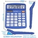 thumbnail image 3 of Calculadora CATIGA 12 dígitos CD-2786 azul pantalla LCD dual solar/batería, 3 of 3