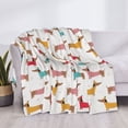 thumbnail image 3 of Rateoe Dachshund Dog Puppy Pattern Flannel Throw Blanket, Ultra-soft Blanket for Bed, Couch, Car, Hypoallergenic Anti-pilling blanket-50"x40"(Horizontal), 3 of 6