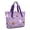 Purple Halloween Pattern, variant on Tote Bag for Women - Purple Halloween Jack Lanterns Shoulder Bag - Large Utility Work Duffle Bag with Zipper Handbag for Travel, Work, Sprots