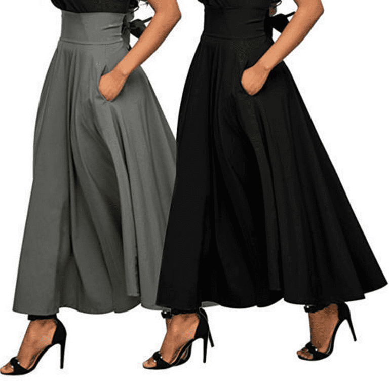High waisted top long skirts