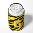 thumbnail image 4 of Letter G Initial Tiger Stripe - Black Gold  Can or Bottle Hugger, 4 of 5
