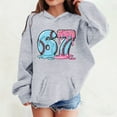 thumbnail image 2 of CAIXIA Hoodies for Girls 10-12 67 Six Seven Boys Sweatshirts Long Sleeve Fleece Pullover for Teens Fall Kids Clothes,Grey, 2 of 4