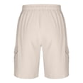 thumbnail image 5 of pstuiky Pantalones cortos de gimnasio para hombre, Pantalones cortos de verano para hombre, cómodos, con bolsillos y cintura elástica Pantalones cortos deportivos para hombre, 5 of 5