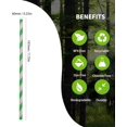 Environment Green White Paper Straws Bulk 100 EcoFriendly Kraft Box