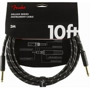 Fender Deluxe Series Instrument Cable, Straight/Straight, 10', Black Tweed