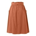 thumbnail image 3 of Riforla Women's Casual High Waist Pleated A Line Midi Skirt with Pocket Skirts for Women Trendy Red One Size, 3 of 4