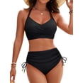 thumbnail image 1 of Set de bikini Blooming Jelly para mujer, cintura alta, control de barriga, 1 of 6