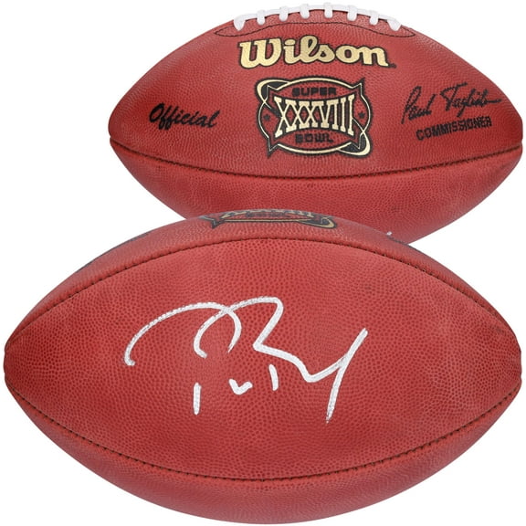 Tom Brady New England Patriots Autographed Wilson Super Bowl XXXVIII Pro Football - Fanatics Authentic Certified
