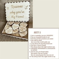 10 Reasons Friendship Gift Box with Wooden Hearts, Unique Best Friend Birthday Keepsake, Romantic Love Reasons Wood Box, Anniversary & Valentine's Day Gift for Couples