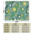 thumbnail image 3 of DouZhe Ultra-Soft Micro Fleece Lightweight Flannel Bed Blanket, Happy Frogs Flowers Green Print Cozy Warm Throw Blankets, 50"x40", 3 of 7