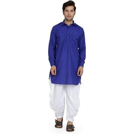 

Royal Kurta Mens Cotton Kurta & Salwar SetBlue 40