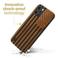 thumbnail image 3 of Case Yard Wooden Case for iPhone-11-Pro-Max Soft TPU Silicone cover Slim Fit Shockproof Wood Protective Phone Cover for Girls Boys Men and Women Supports Wireless Charging American Flag Design, 3 of 7