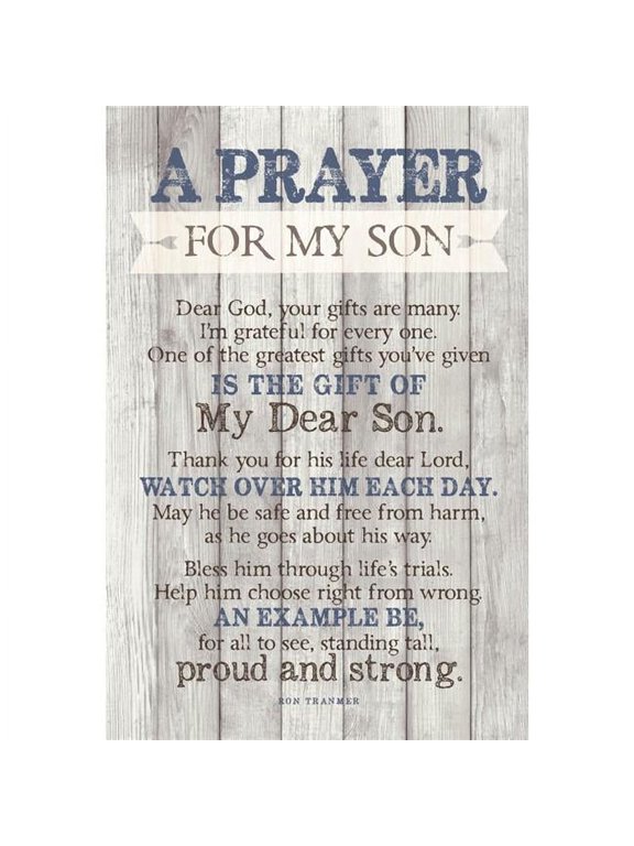 Prayer For My SonNew Horizons Wood Plaque with Easel