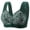 Army Green#76, variant on UVEASISHA Front Closure Wirefree Bra Women Floral Lace Wide Strap Full Coverage Comfort Bralette Everyday Lounge Sleep Underwearr Army Green S