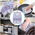 thumbnail image 4 of Purple Mandala Boho Romantic Kitchen Towel Cleaning Cloth Microfiber Soft Household Super Absorbent Dish Washing Cloth, 4 of 6