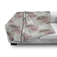 thumbnail image 3 of Floral Soft Flannel Fleece Throw Blanket, Close Up Scene of Sketchy Pencil Drawn Like Blossoms Endemic Flowers Garden, Cozy Plush for Indoor and Outdoor Use, 50" x 70", White Multicolor, by Ambesonne, 3 of 6