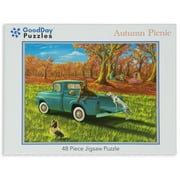 GoodDay Puzzles 48 Large Piece Jigsaw 'Autumn Picnic' | Dementia/Alzheimer's Activities for Seniors | Easy Puzzle for Adults | Gifts for The Elderly