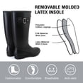 thumbnail image 3 of HSBDNZQ Rain Boots for Women, Waterproof Knee High Rubber Boots, Fashion Comfy Tall Water Boots Lightweightr Garden Booties for Outdoor, 3 of 6