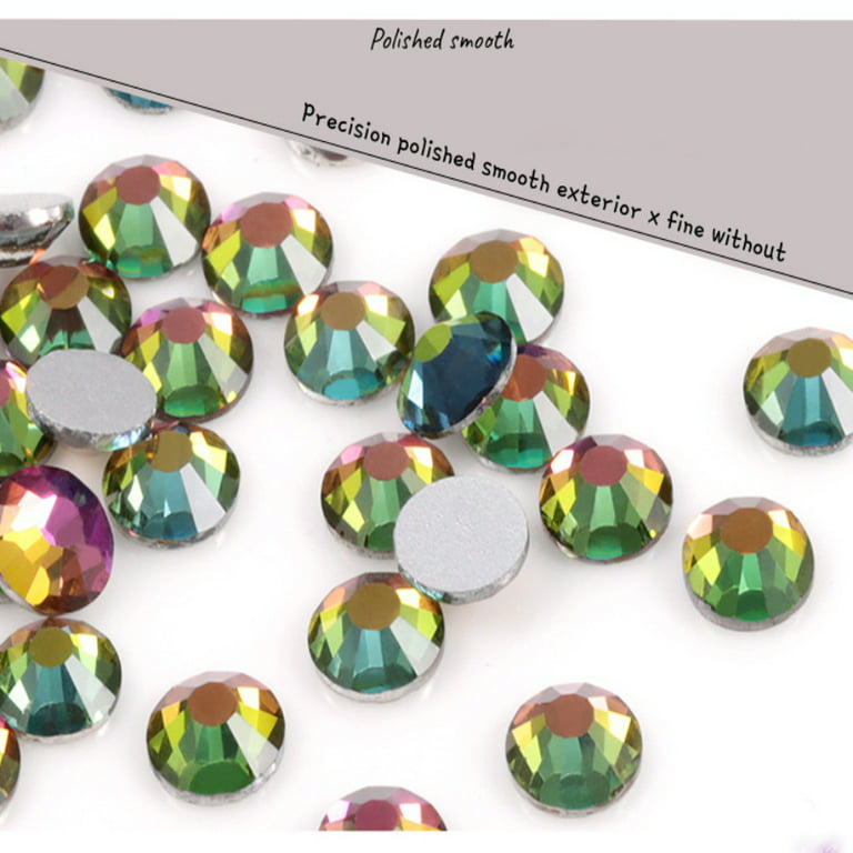 Feildoo 3D Fashion Nail Flat Back Rhinestones Round Glass Crystal