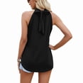 thumbnail image 4 of Summer Tops for Women, Womens Shirts, Trendy Women's Tank Top with Unique Hanging Neck Design and Lock Hole Detail for Casual and Dressy Occasions, 4 of 5