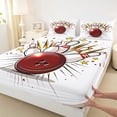 thumbnail image 5 of Erosebridal Star Bowling Strike Queen Sheet Sets, Sport Bed Set for Boys and Girls, 4 Pieces, 1 Flat Sheet, 1 Fitted Sheet and 2 Pillowcases, 5 of 6