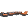 thumbnail image 3 of Summon 12 Piece Outdoor Patio Sunbrella Sectional Set EEI-2393, 3 of 12