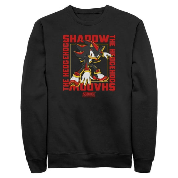 Mens Sonic the Hedgehog Shadow Text Frame Sweatshirt