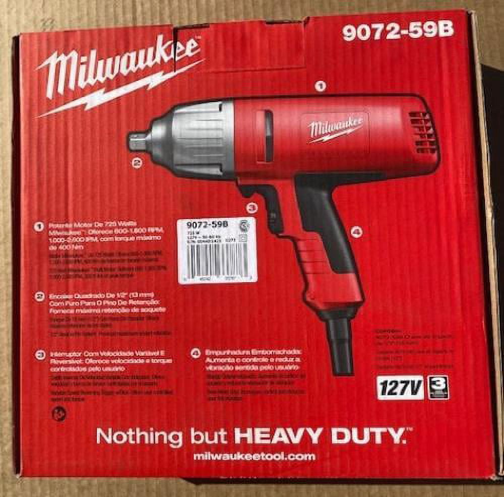 Milwaukee 9072-20 1/2" Detent Pin Anvil 120V 7.0 A Corded Impact Wrench 