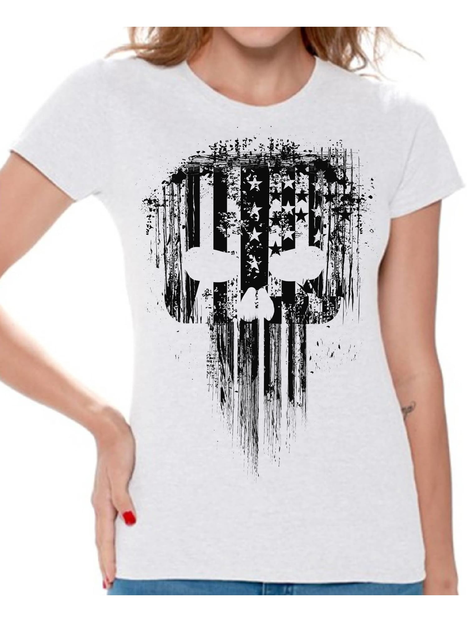 Awkward Styles American Flag Sniper Shirts for Ladies Patriotic Shirts