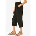 thumbnail image 3 of Roaman's Women's Plus Size Soft Knit Pull-On Capri Pant, 3 of 5