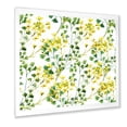thumbnail image 2 of Designart 'Vibrant Yellow Summer Wildflowers On White' Traditional Framed Art Print, 2 of 4