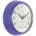 thumbnail image 2 of Infinity Instruments Retro Round Veri Peri Periwinkle Metal 9.5-inch Analog Wall Clock, 2 of 6
