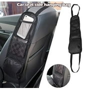 1-Pack Car Seat Side Back Storage Organizer - Multi-Pocket Mesh Hanging Bag for Efficient In-Car Organization, Perfect for Phones, Drinks, and More in Cars, SUVs, and Trucks TIKA