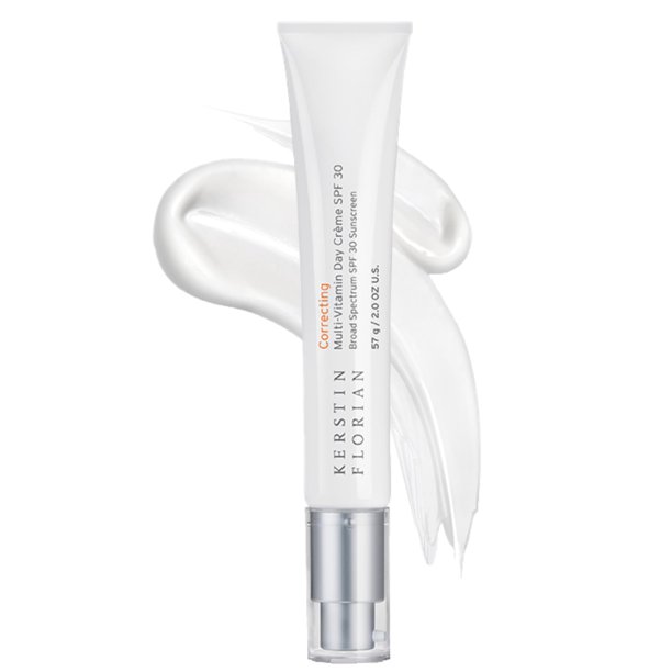 Kerstin Florian Crema de día multivitamínica SPF 30 | Hidratante facial diario con óxido de zinc natural | Protector solar con protección UVA y UVB | Sin aceite (2 onzas)