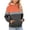 Orange, variant on Ohufall 3-14Y Color Block Hooded Sweatshirt for Girls Kangaroo Pocket Long Sleeve Tops Comfort Fashion Casual Sweatshirts